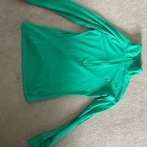 Under Armour, 3/4 long sleeve zip, dark green